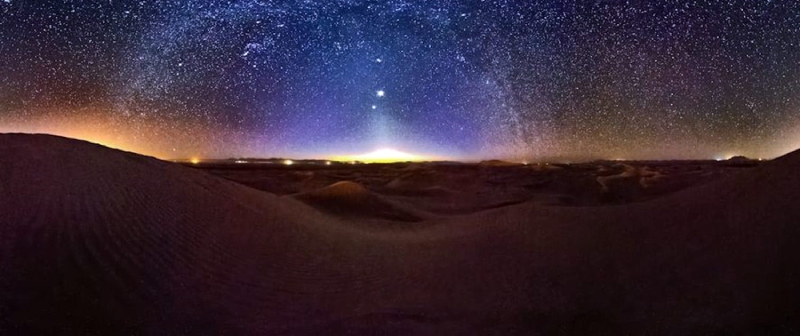 آسمان کویر مصر در شب