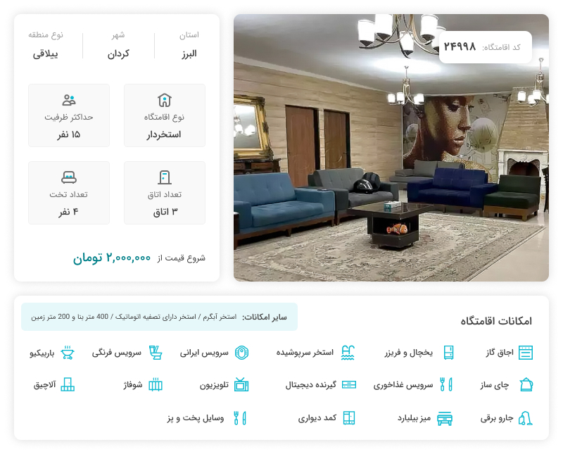 ویلا کردان استخردادر